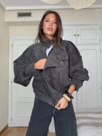 Suede-Like Utility Jacket - Leah Partow