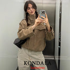 Textured Utility Bomber Jacket - Leah Partow