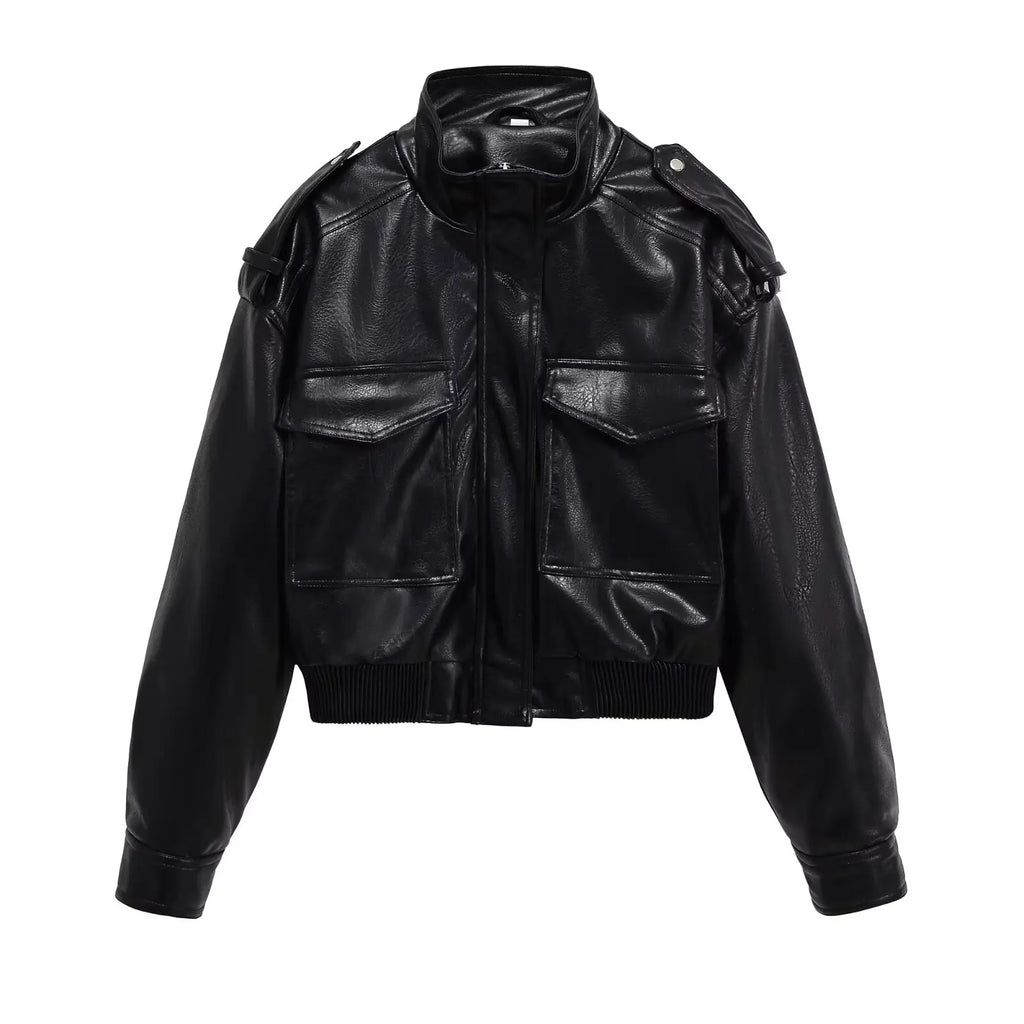 Cropped Utility Bomber Jacket - Leah Partow