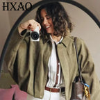 Cropped Suede-Like Bomber Jacket - Leah Partow