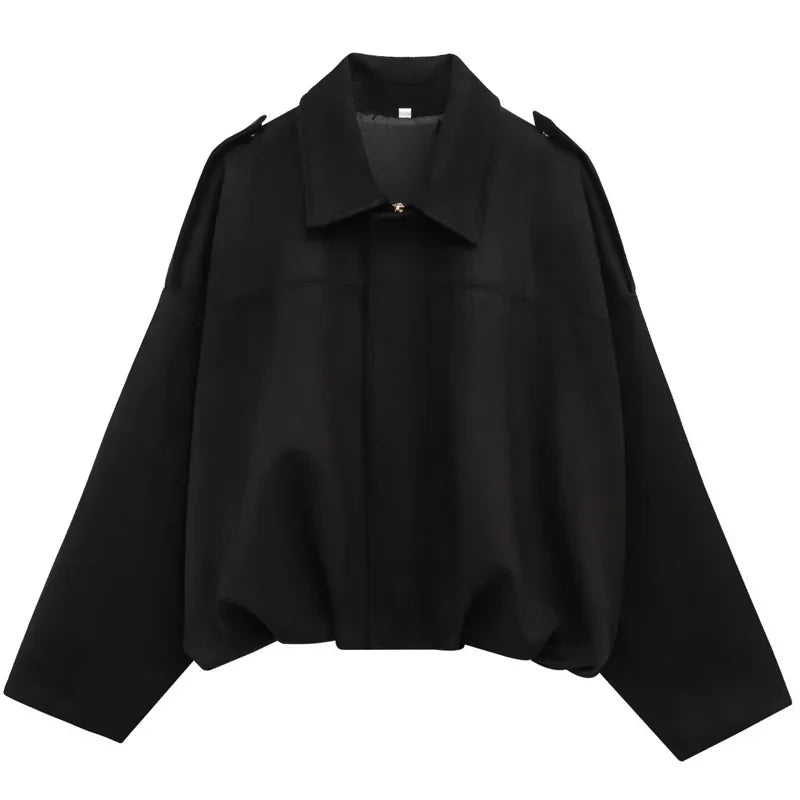 Cropped Suede-Like Bomber Jacket - Leah Partow
