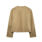 Suede-Like Cropped Jacket - Leah Partow