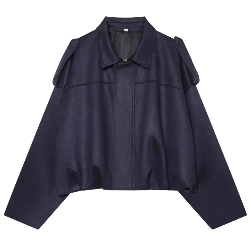 Cropped Suede-Like Bomber Jacket - Leah Partow