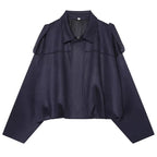 Cropped Suede-Like Bomber Jacket - Leah Partow