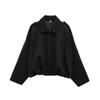 Cropped Suede-Like Bomber Jacket - Leah Partow