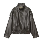 Faux Leather Moto Jacket - Leah Partow