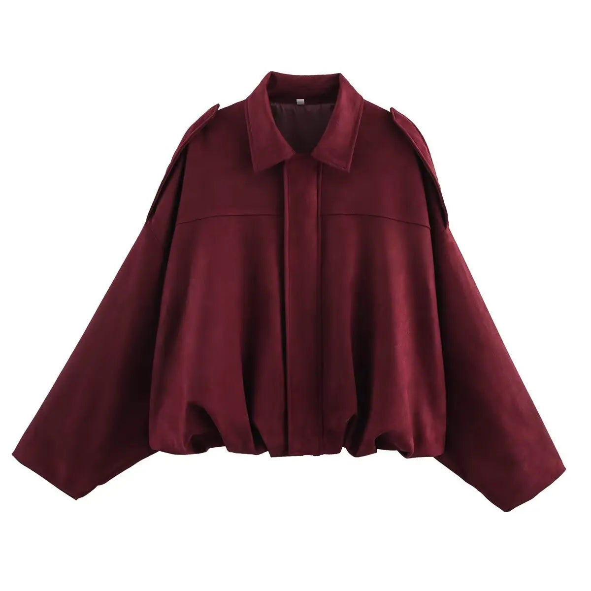Oversized Suede-Like Zip Jacket - Leah Partow