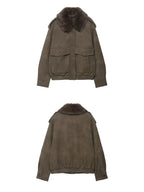 Suede-Like Utility Jacket - Leah Partow