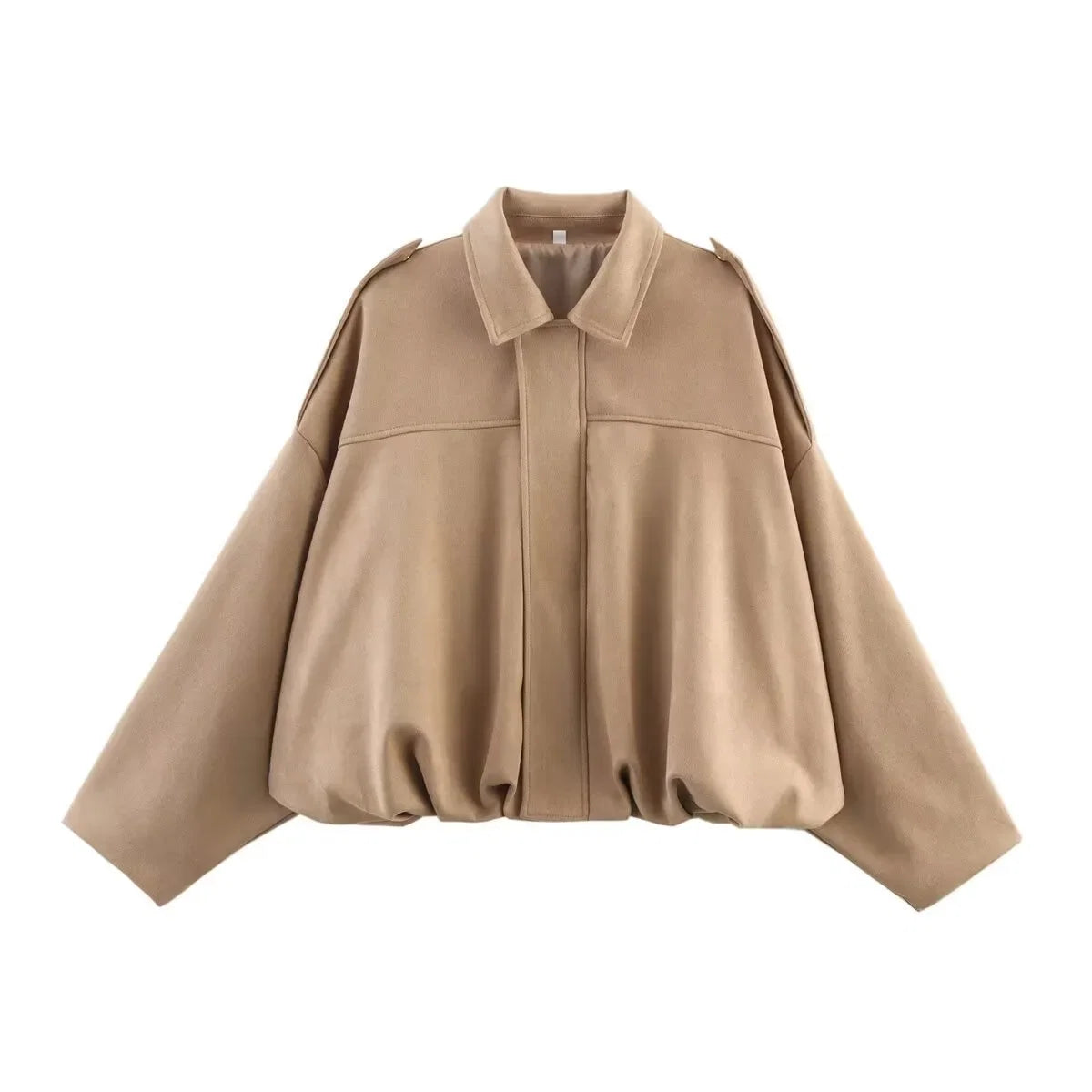 Oversized Suede-Like Zip Jacket - Leah Partow