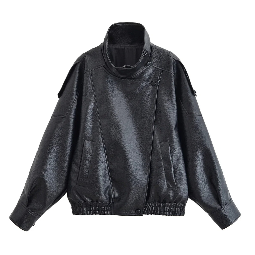 Asymmetric Zip Bomber Jacket - Leah Partow