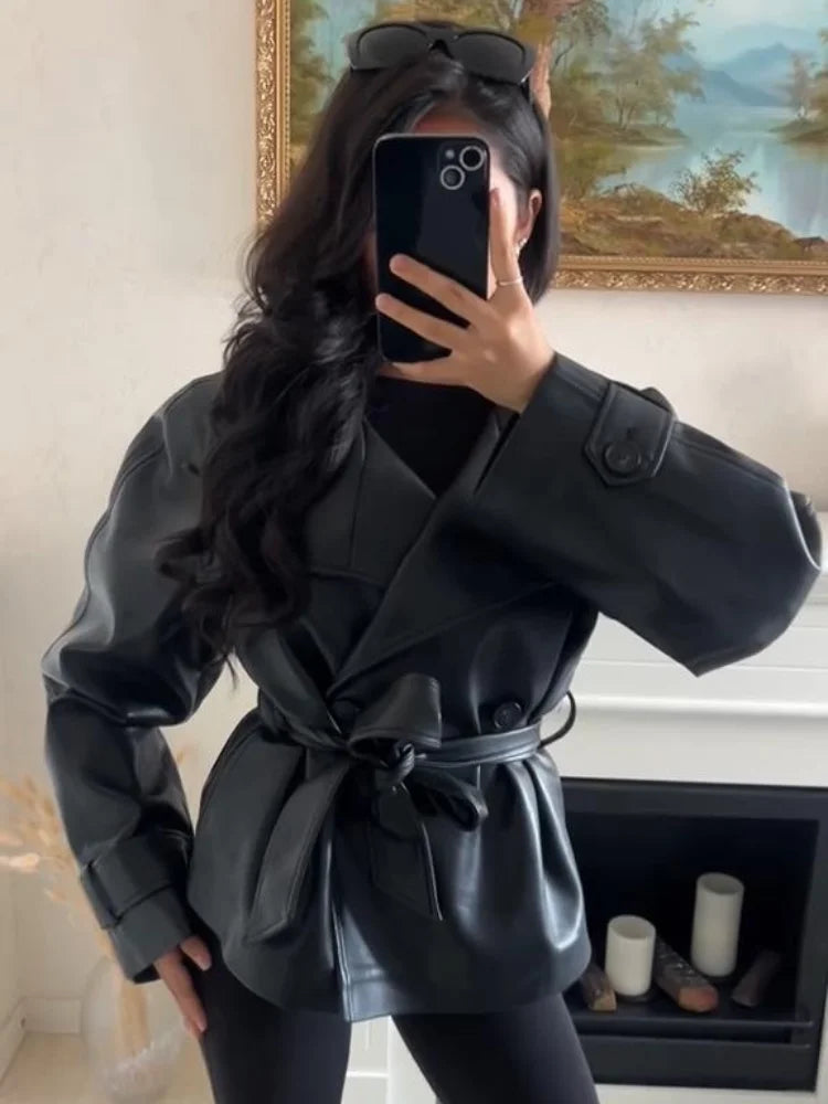 Glossy Cropped Utility Jacket - Leah Partow