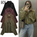 Cropped Suede-Like Bomber Jacket - Leah Partow