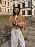 Suede-Look Cropped Utility Jacket - Leah Partow