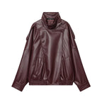 Faux Leather Moto Jacket - Leah Partow
