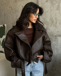 Vintage Belted Biker Jacket - Leah Partow