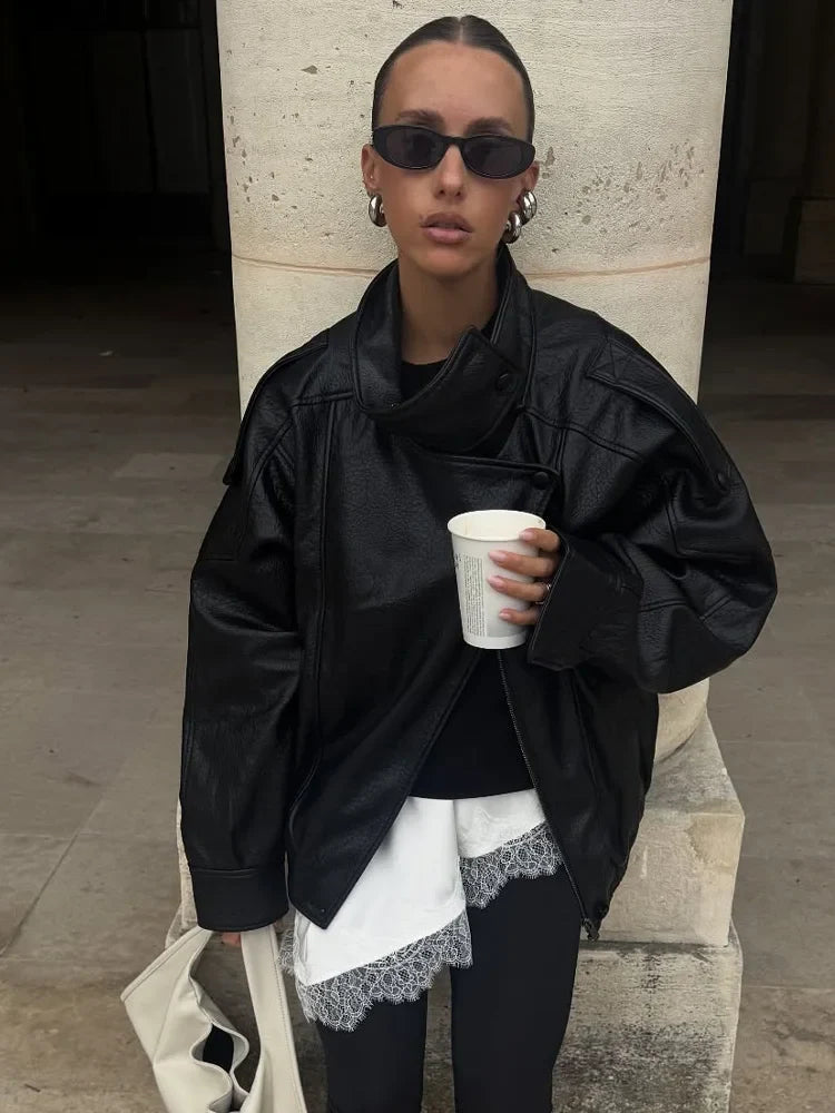 Asymmetric Zip Bomber Jacket - Leah Partow