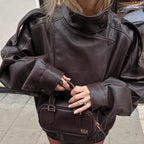 Faux Leather Moto Jacket - Leah Partow