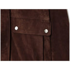 Brown Suede-Like Utility Jacket - Leah Partow
