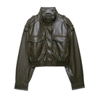 Cropped Utility Bomber Jacket - Leah Partow