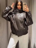 Faux Leather Moto Jacket - Leah Partow