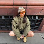 Oversized Suede-Like Zip Jacket - Leah Partow