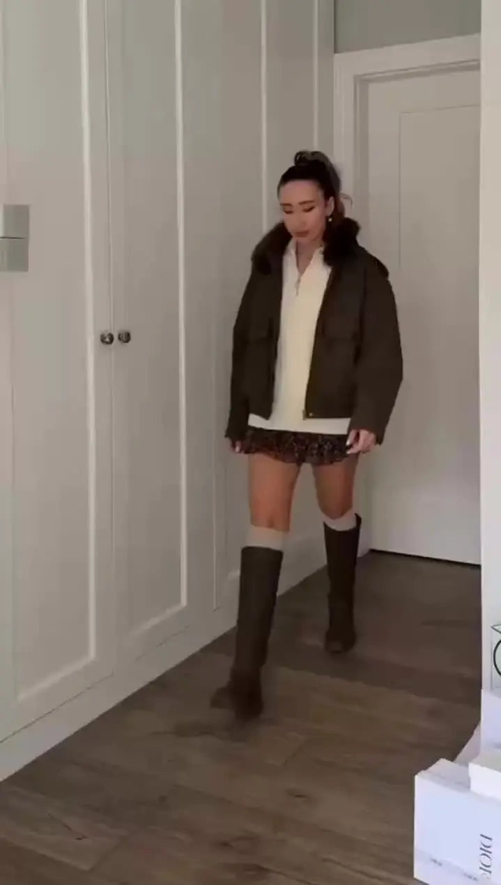 Suede-Like Utility Jacket - Leah Partow