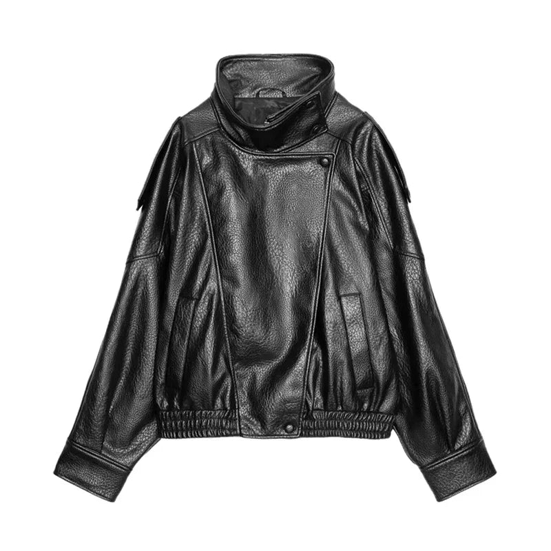 Faux Leather Moto Jacket - Leah Partow