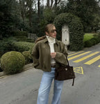 Oversized Suede-Like Zip Jacket - Leah Partow