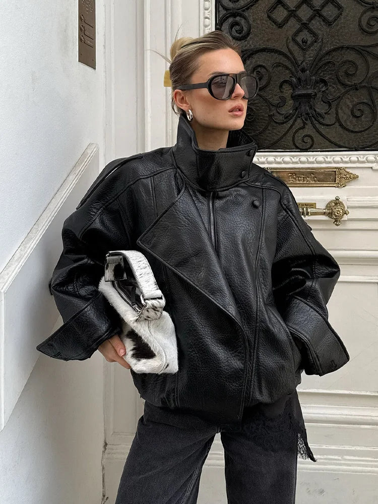 Asymmetric Zip Bomber Jacket - Leah Partow