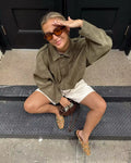 Faux Suede Cropped Jacket - Leah Partow
