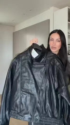 Faux Leather Moto Jacket - Leah Partow