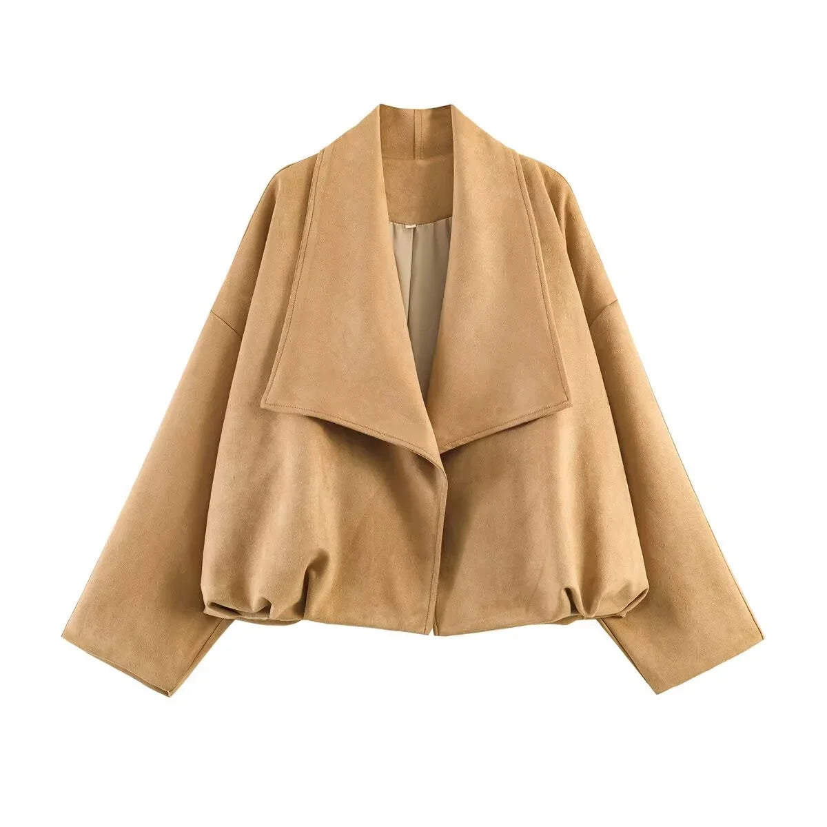 Suede-Textured Open Front Jacket - Leah Partow
