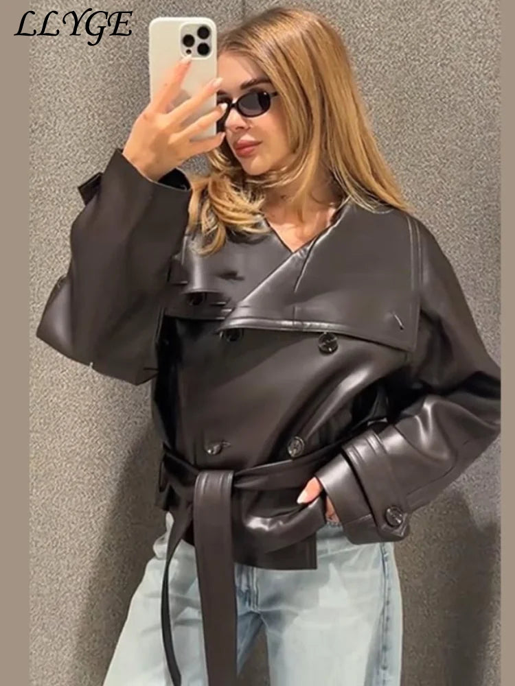 Glossy Cropped Utility Jacket - Leah Partow
