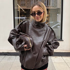 Faux Leather Moto Jacket - Leah Partow