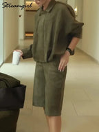 Oversized Suede-Look Bomber Jacket - Leah Partow