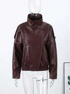 Faux Leather Moto Jacket - Leah Partow