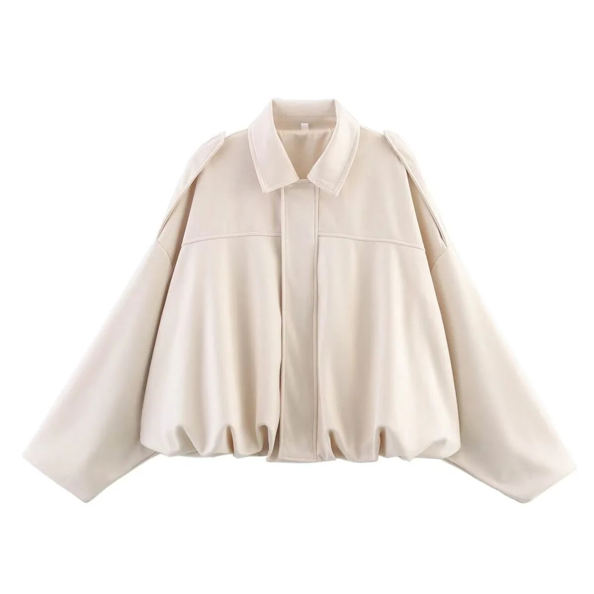 Oversized Suede-Like Zip Jacket - Leah Partow
