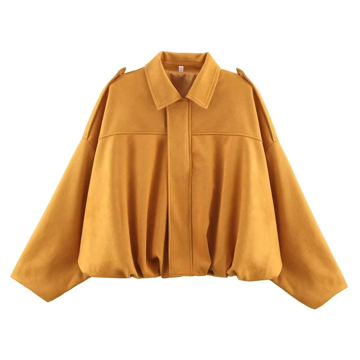 Oversized Suede-Like Zip Jacket - Leah Partow