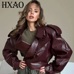 Cropped Belted Moto Jacket - Leah Partow