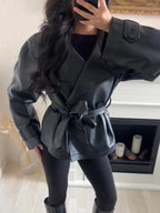 Glossy Cropped Utility Jacket - Leah Partow