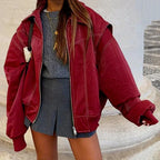 Cropped Faux Leather Batwing Jacket - Leah Partow
