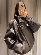 Faux Leather Moto Jacket - Leah Partow