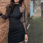 Sheer Mesh Ruched Bodycon Mini Dress - Leah Partow